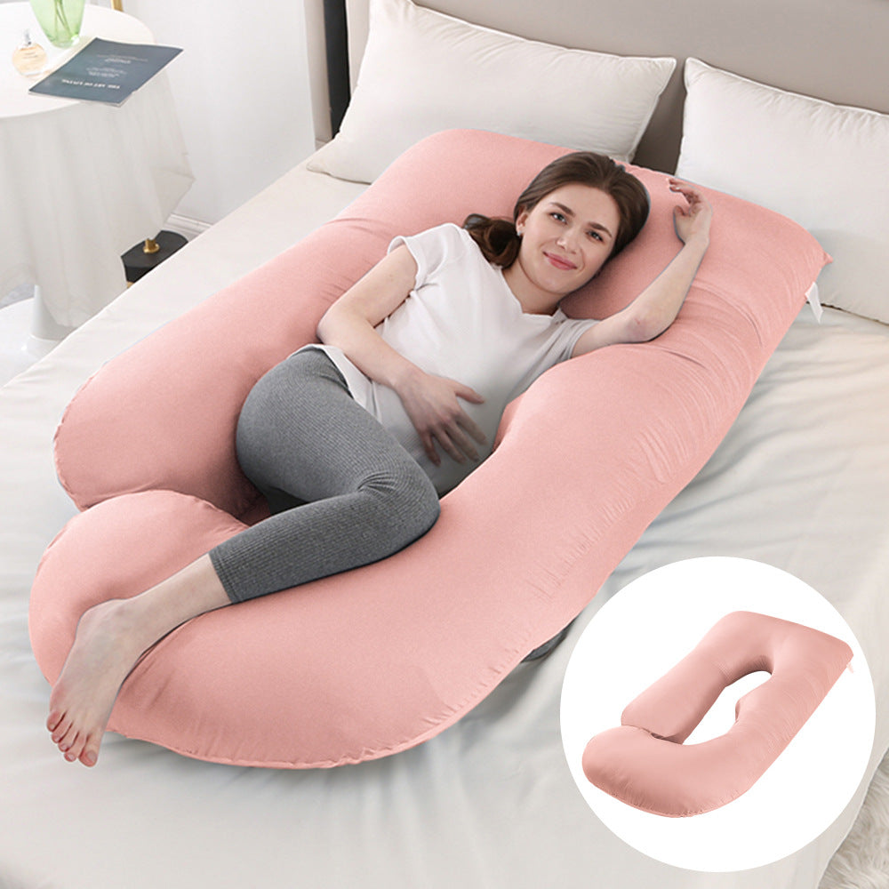 Pregnant women's pillow waist protection side sleeping slope pillow J-shaped pregnancy sleeping pillow