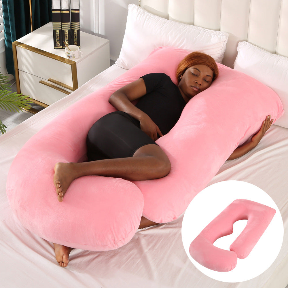 Pregnant women's pillow waist protection side sleeping slope pillow J-shaped pregnancy sleeping pillow