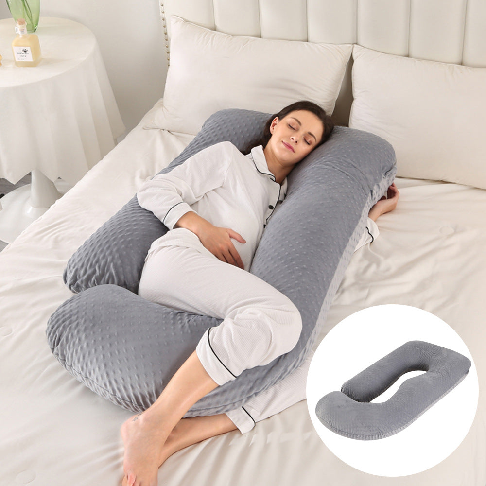 Pregnant women's pillow waist protection side sleeping slope pillow J-shaped pregnancy sleeping pillow