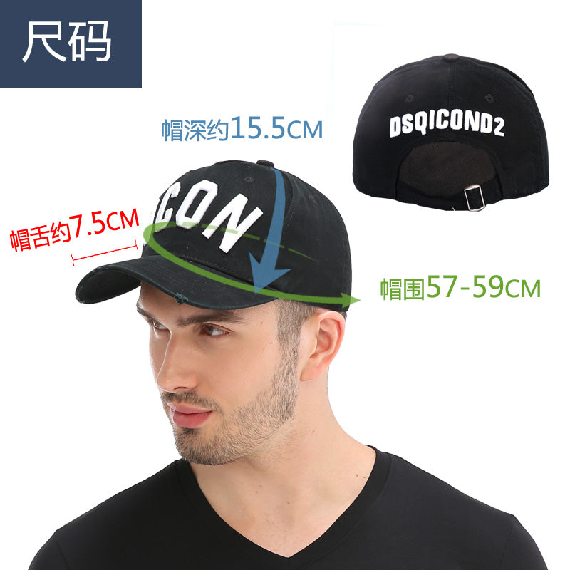 Casquette Hats Solid Pattern Hats Letters ICON Casquette Dad Hip Hop Baseball Cap Snapback Cap
