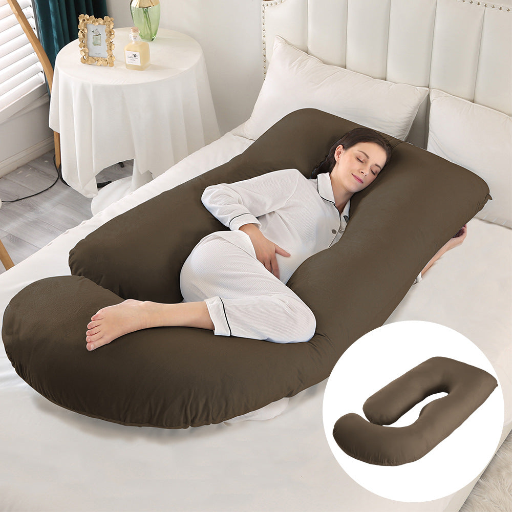 Pregnant women's pillow waist protection side sleeping slope pillow J-shaped pregnancy sleeping pillow
