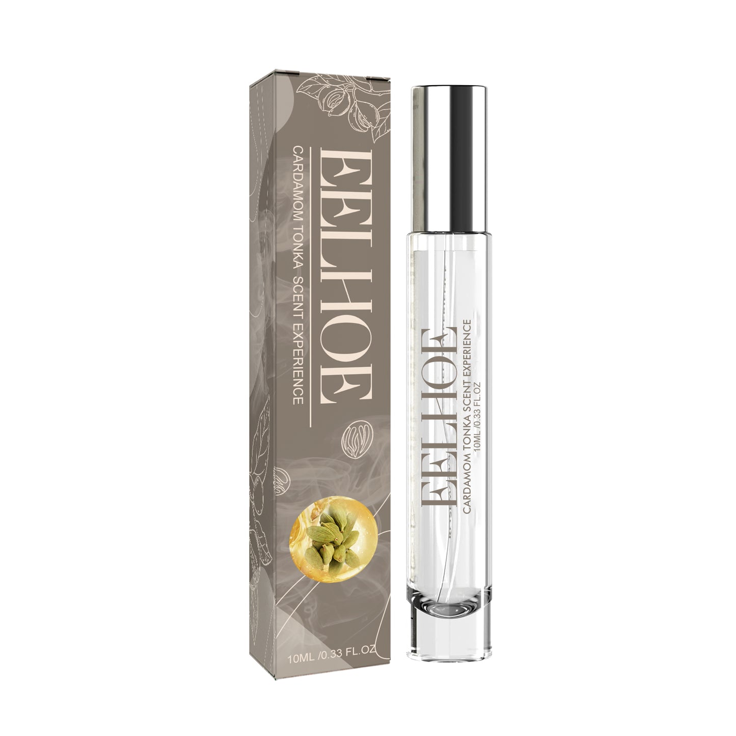 Cardamom Tonka Scent Experience Perfume, Natural Fragrance Light Elegant Lasting Fragrance Mild Portable Date Atmosphere Perfume