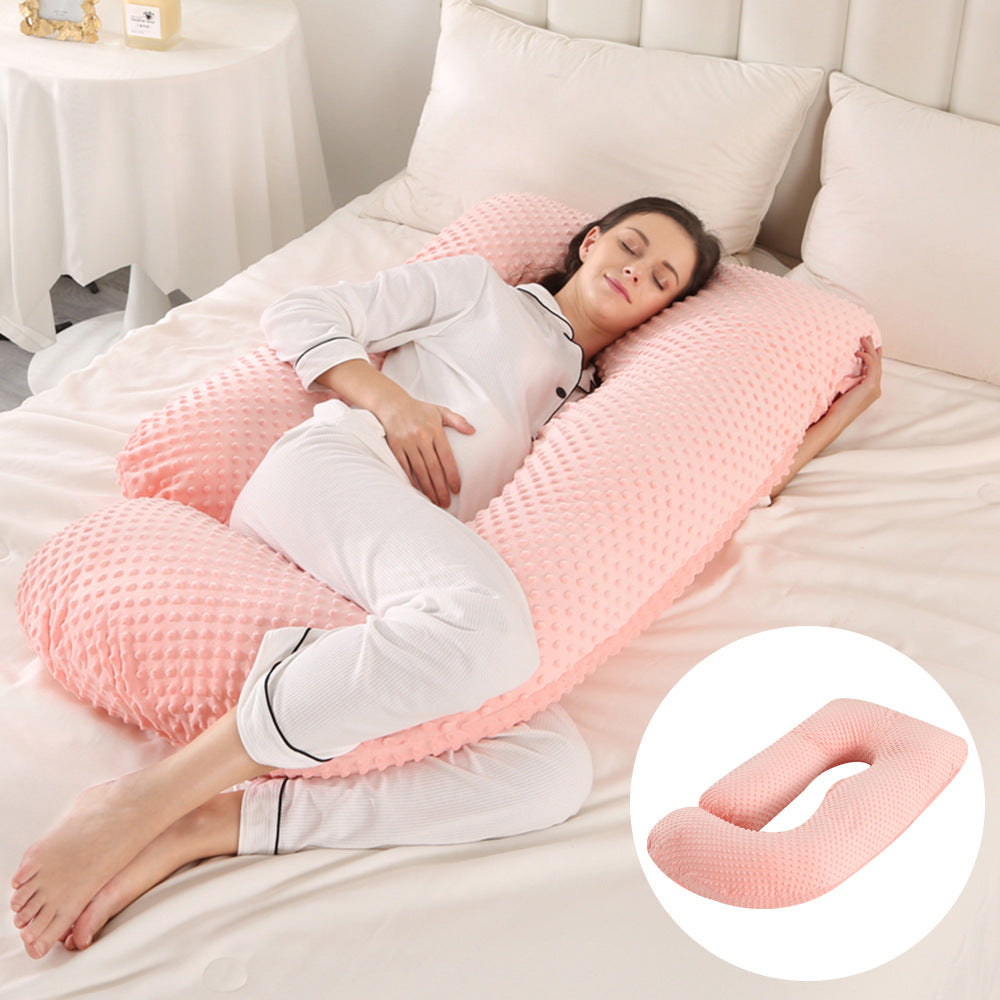 Pregnant women's pillow waist protection side sleeping slope pillow J-shaped pregnancy sleeping pillow