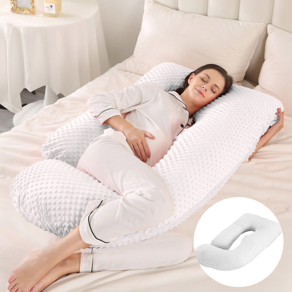 Pregnant women's pillow waist protection side sleeping slope pillow J-shaped pregnancy sleeping pillow