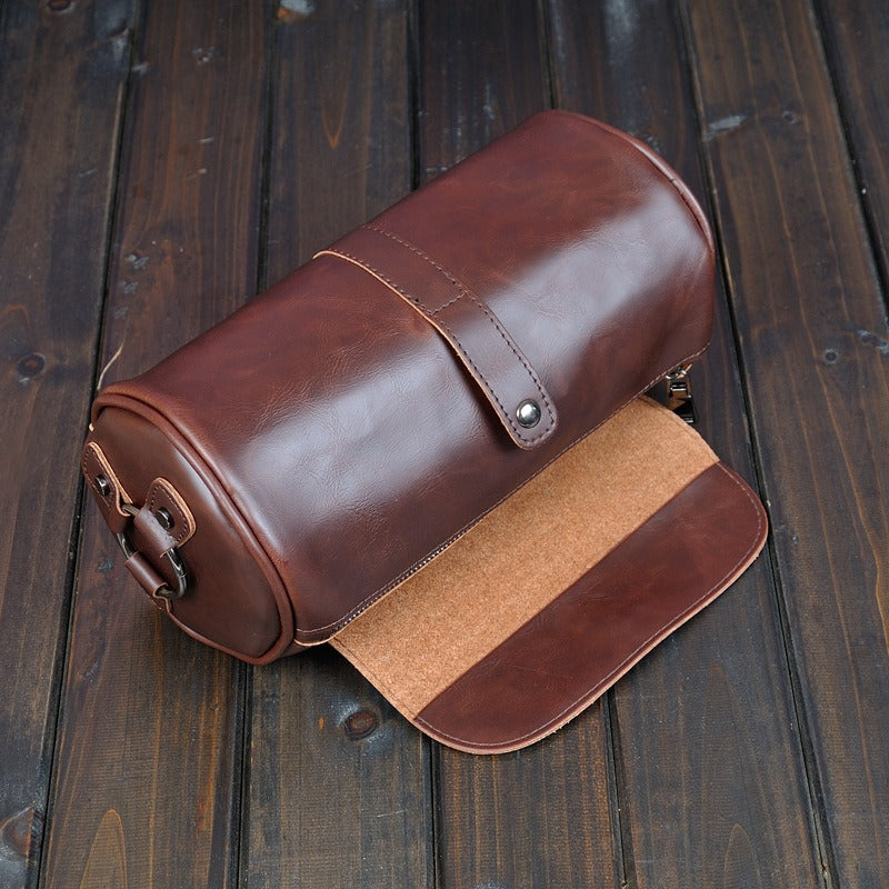 Fashionable Single Shoulder Cylinder Bag Retro Trendy and Personalized Creative Cylinder Bag
