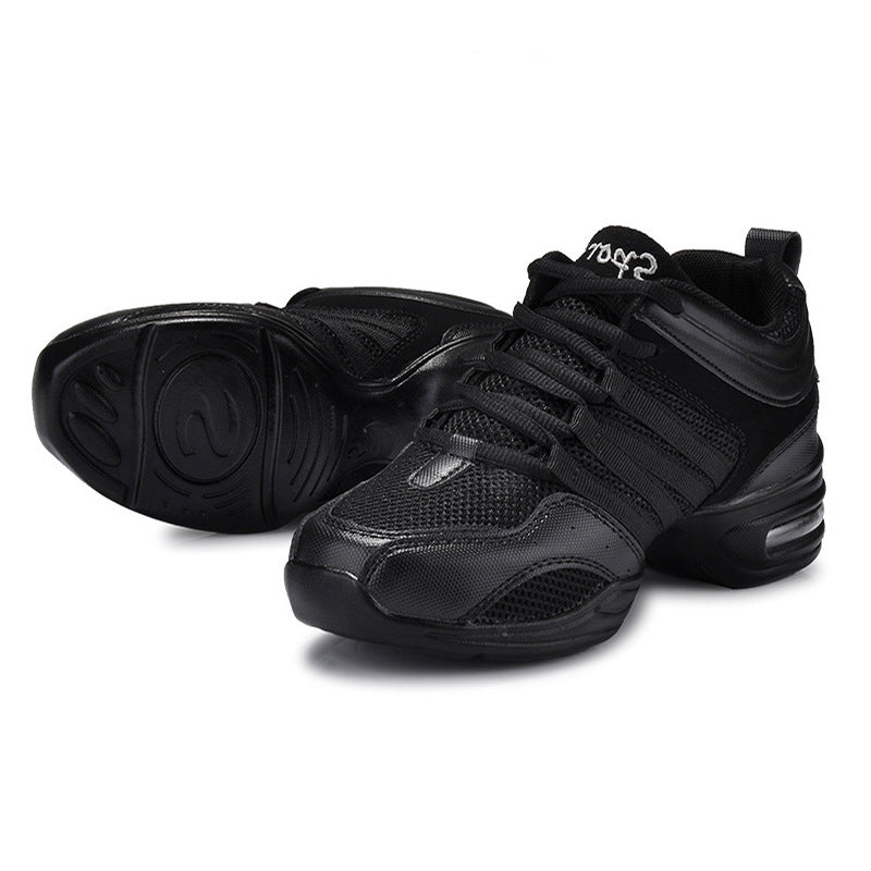 Comfortable mesh breathable fashionable women's dance shoes with soft sole and height increasing dance shoes