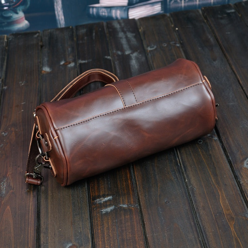 Fashionable Single Shoulder Cylinder Bag Retro Trendy and Personalized Creative Cylinder Bag