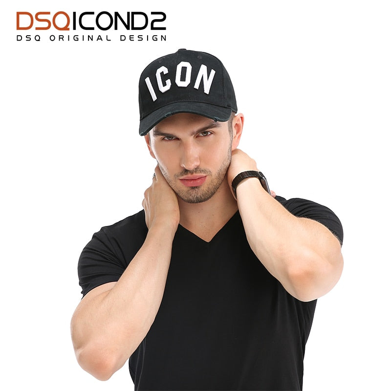 Casquette Hats Solid Pattern Hats Letters ICON Casquette Dad Hip Hop Baseball Cap Snapback Cap