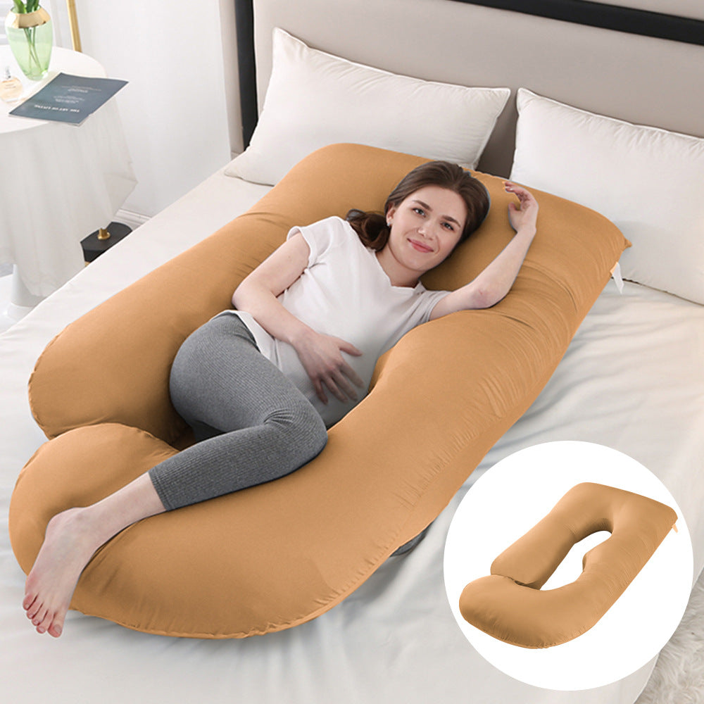 Pregnant women's pillow waist protection side sleeping slope pillow J-shaped pregnancy sleeping pillow
