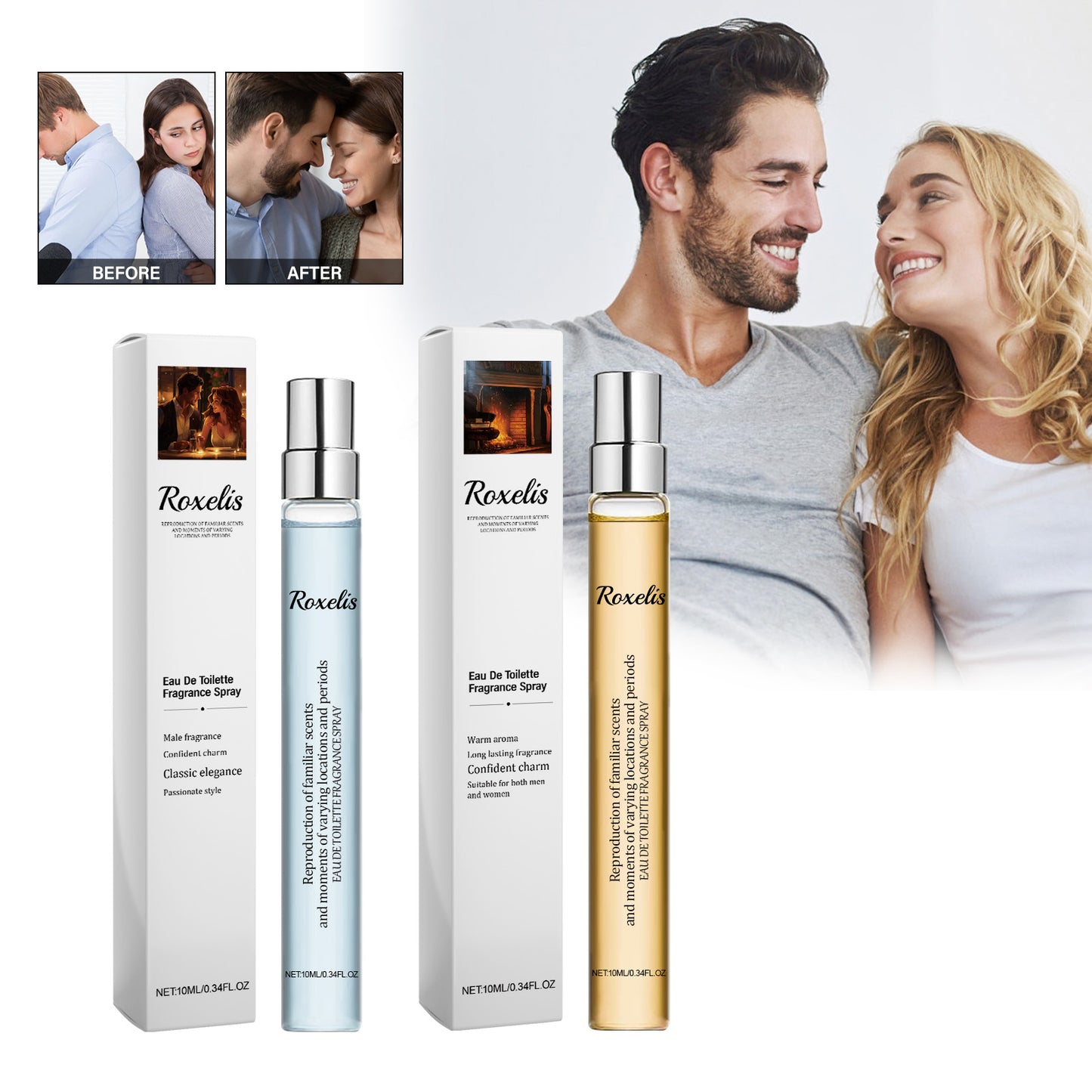Eau De Toilette Fragrance Spray, Men And Women Long-Lasting Light Fragrance Fresh Natural Couple Dating Exudes Charming Atmosphere Sandalwood Perfume