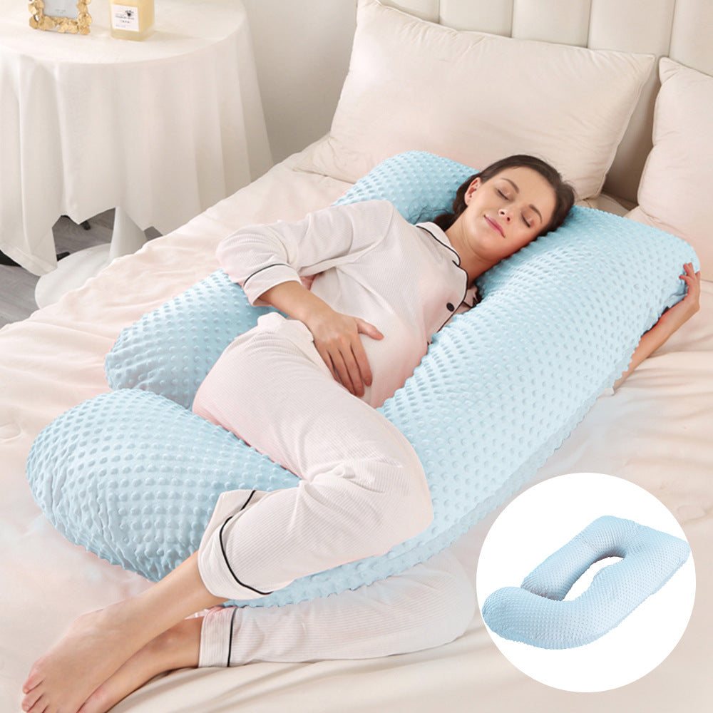 Pregnant women's pillow waist protection side sleeping slope pillow J-shaped pregnancy sleeping pillow