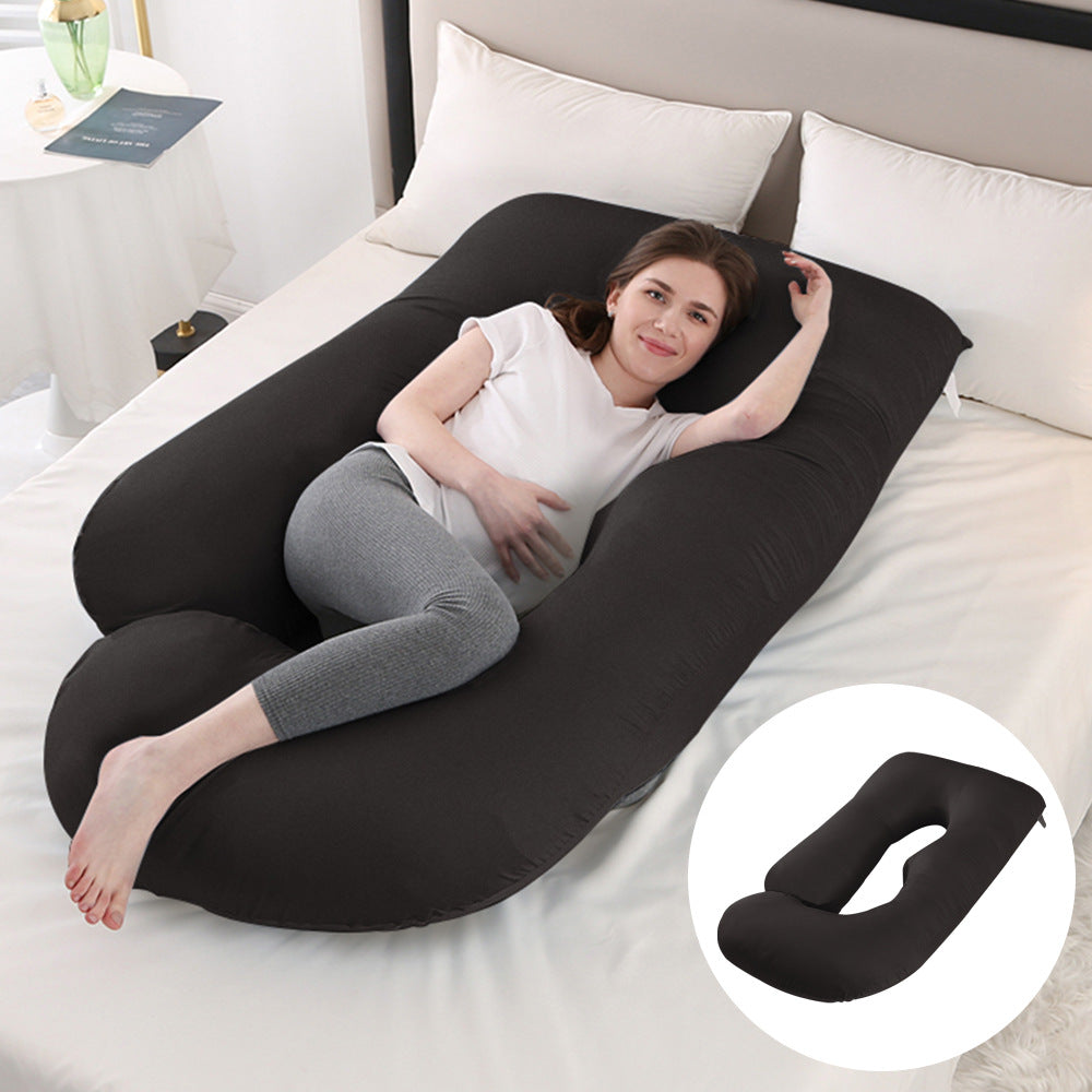Pregnant women's pillow waist protection side sleeping slope pillow J-shaped pregnancy sleeping pillow