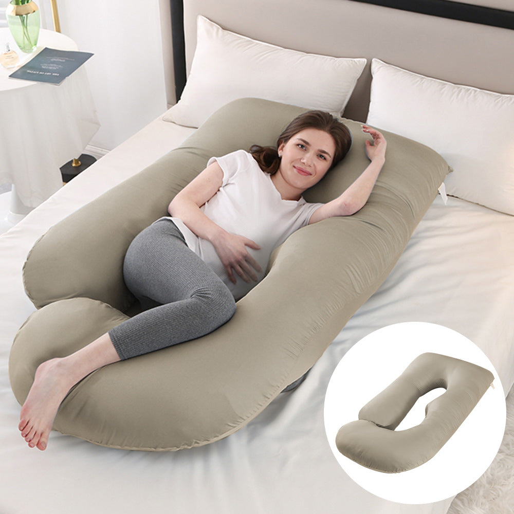 Pregnant women's pillow waist protection side sleeping slope pillow J-shaped pregnancy sleeping pillow