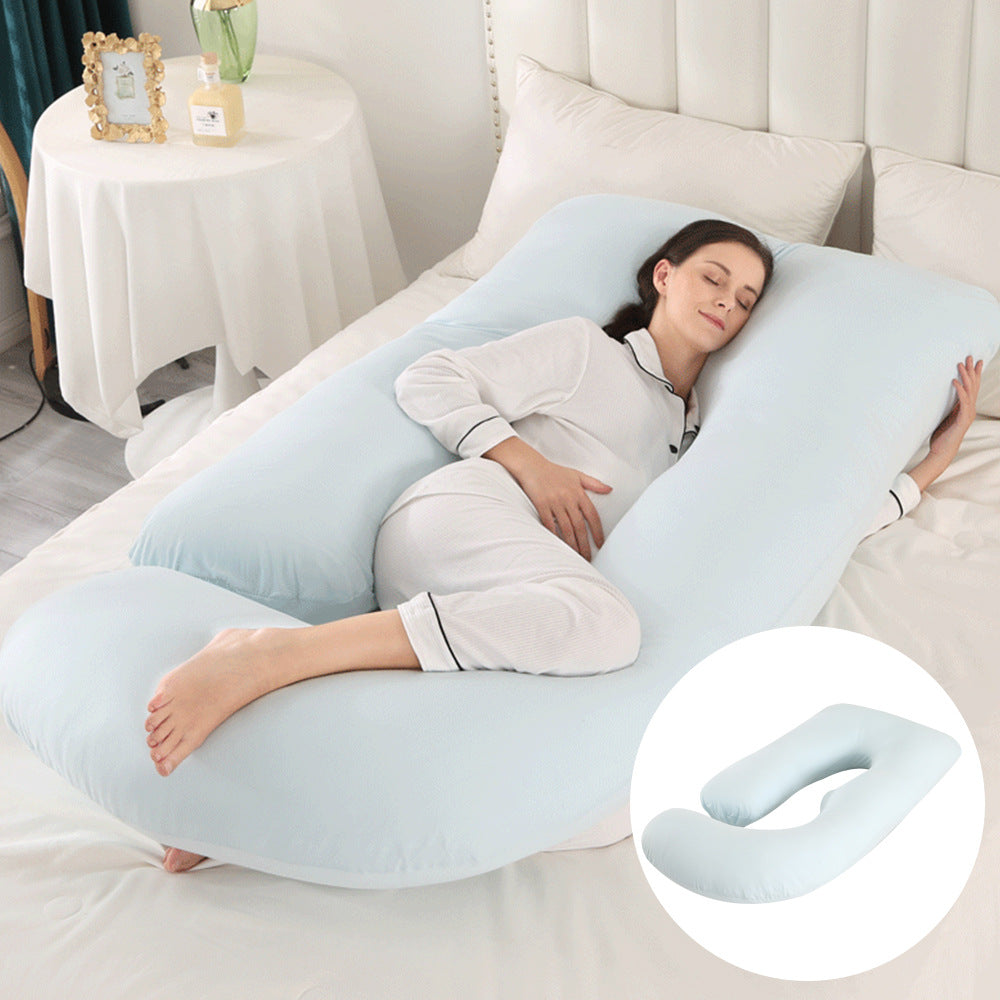 Pregnant women's pillow waist protection side sleeping slope pillow J-shaped pregnancy sleeping pillow