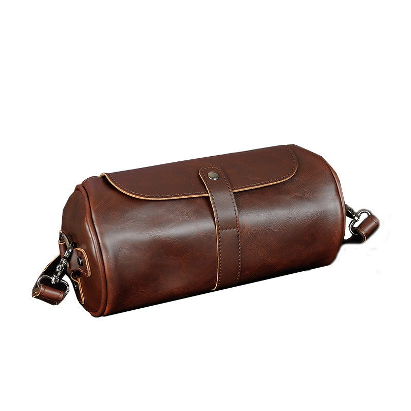 Fashionable Single Shoulder Cylinder Bag Retro Trendy and Personalized Creative Cylinder Bag