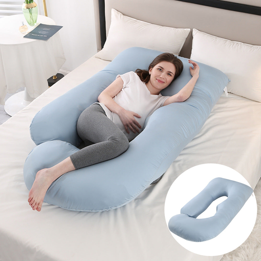 Pregnant women's pillow waist protection side sleeping slope pillow J-shaped pregnancy sleeping pillow