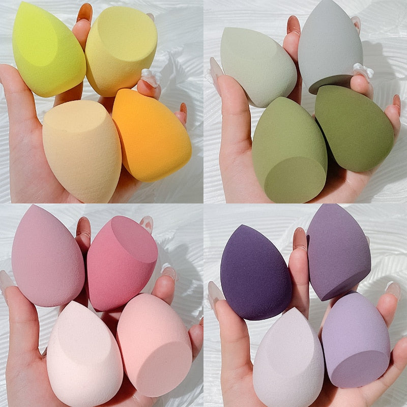 4PCS Water Drop Beauty Makeup Sponge Cosmetic Puff Blending Facial  Foundation Powder  Make Up Sponges  Accessories Maquillaje