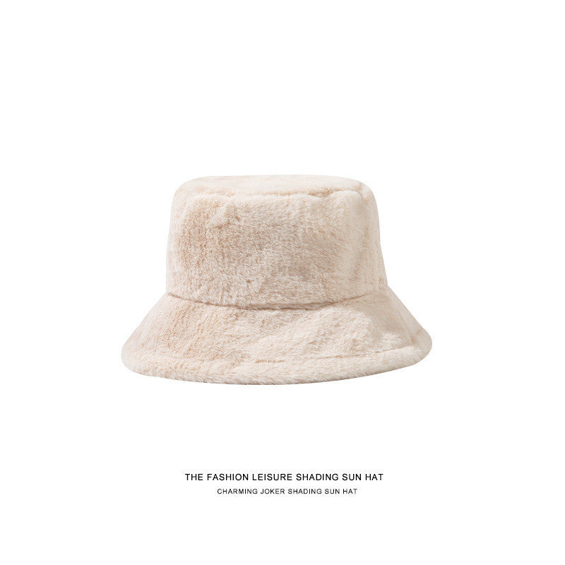 New Style Fake Rabbit Fur Hats Super Soft Women Winter Hat Cotton Lining Warm Russian Fashion Ski Beanies Plush Solid Color