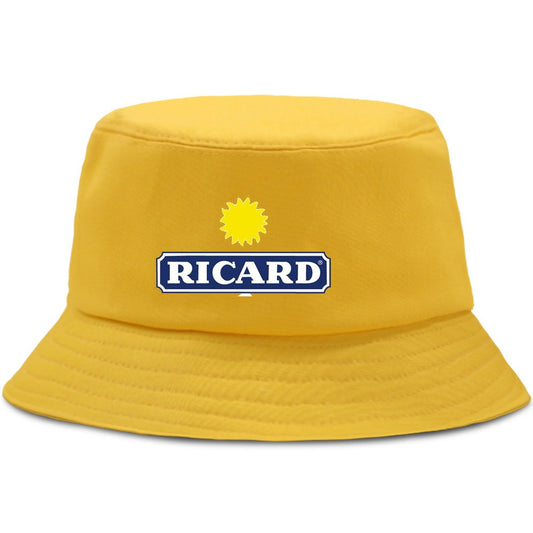 Ricard Bucket Hats Personalized European and American Alphabet Printed Sunshade Hat Student Fisherman Hat