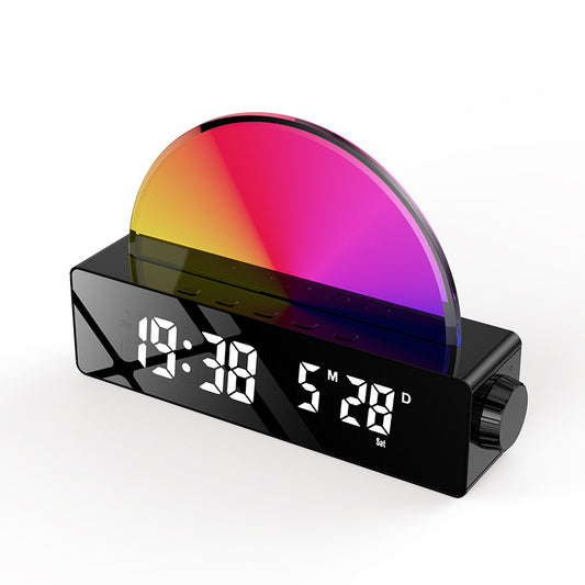 New Sunset Light Clock Network Red Alarm Clock Multi Functional Electronic Clock Simple LED Wake up Alarm Clock S286