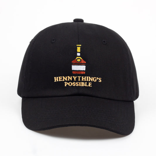 Henny Wine bottle embroidery Dad Hat men women Baseball Cap adjustable Hip-hop snapback cap hats