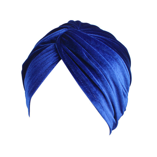 Cross Velvet Turban Hat Women Wedding Party Hair Cover Cap Elegant Ladies Islamic Inner Hats Twisted Knot Decor Headwrap Beanies