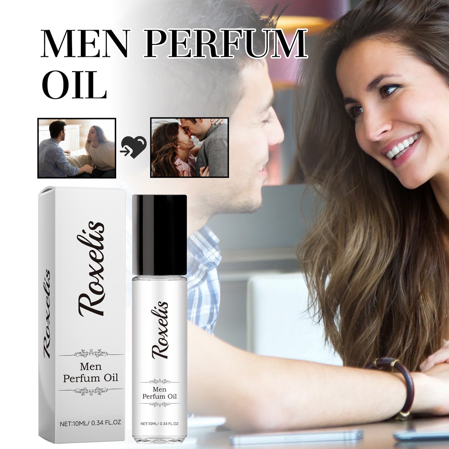 Men Perfum Oil, Fresh And Elegant Without Pungent Natural Long-Lasting Fragrance Compact Portable Ball Fragrance